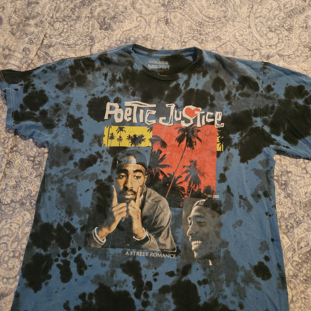 Freeze Blue and Black Tie-Dye Tee